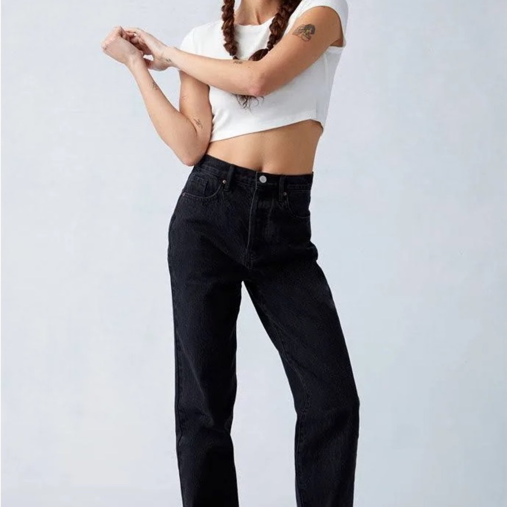 Pacsun Black Butt Slit Dad Jeans NWT